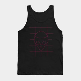 GRID DRAWING Alien Alien with a halo? Tank Top